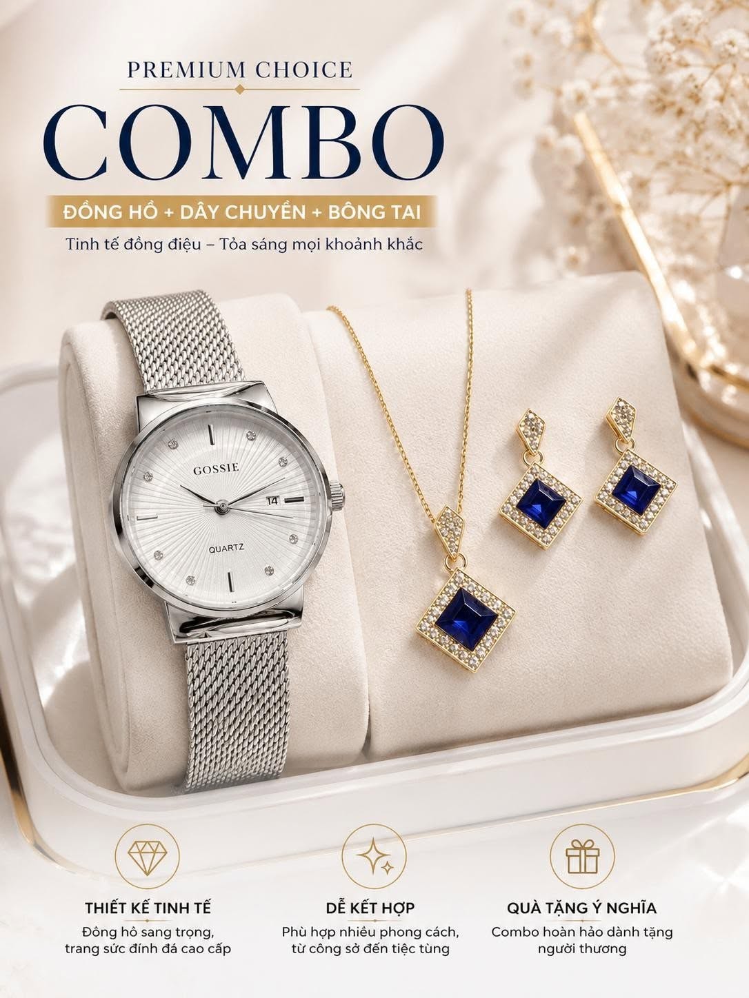 Set Gossie Dây Mành Sapphire Hoàng Gia - ảnh 5