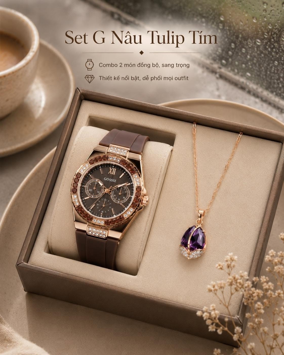 Set G Nâu Tulip Tím