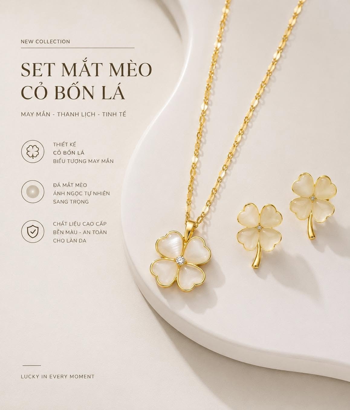 Set Mắt Mèo Cỏ Bốn Lá - ảnh 4