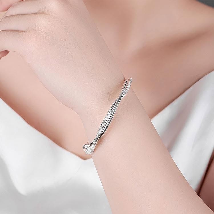 Vòng Tay Mạ Bạc Möbius Xoắn - ảnh 2
